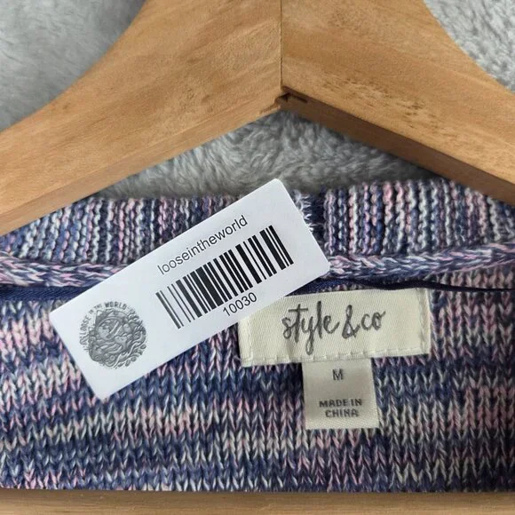 Style & Co. Women's Cotton-Knit Button-Up Cardigan, Size Medium - Picture 7 of 7